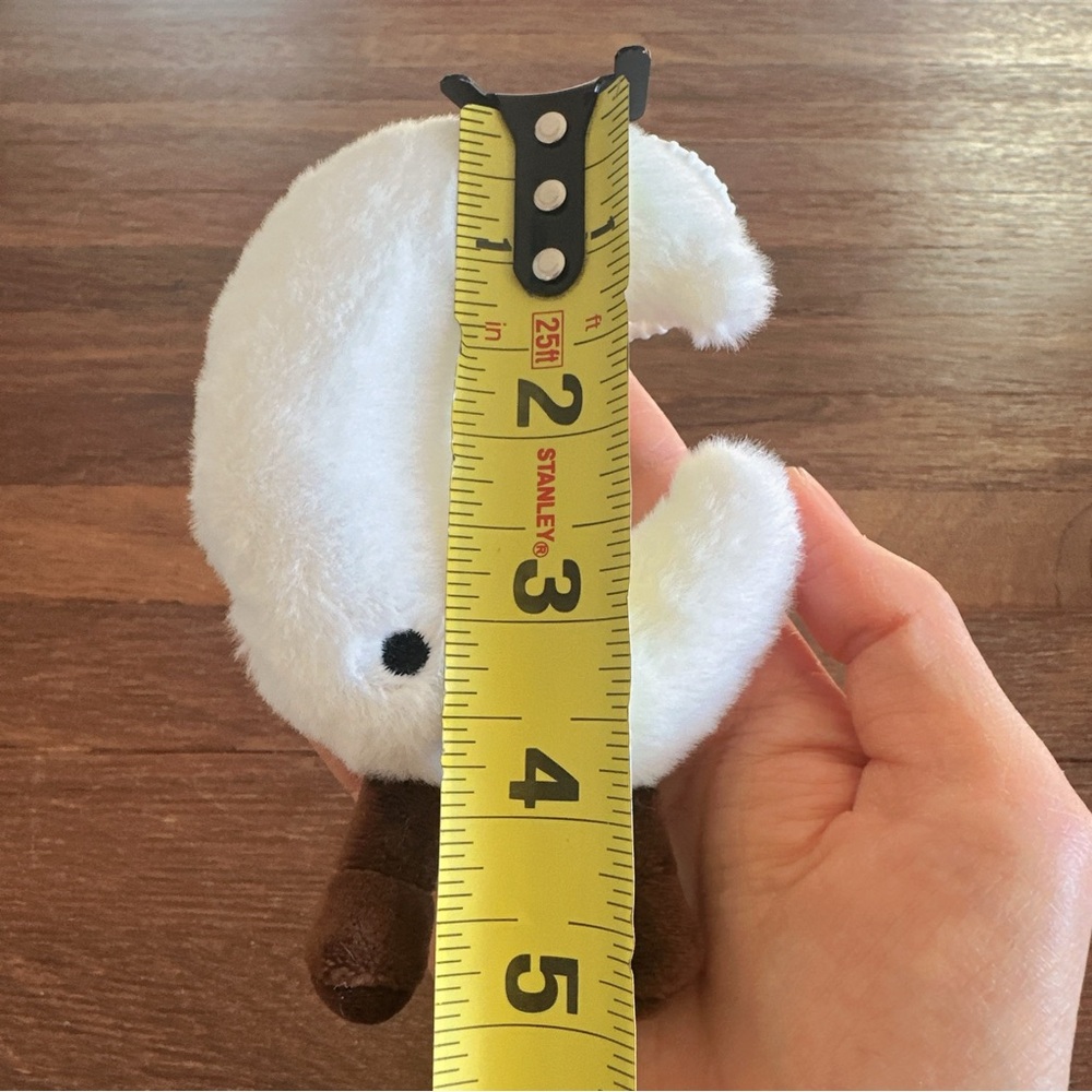 White Moon Plush Keychain Cute Soft Stuffed Bag Charm Gift Kawaii New - Picture 4 of 4